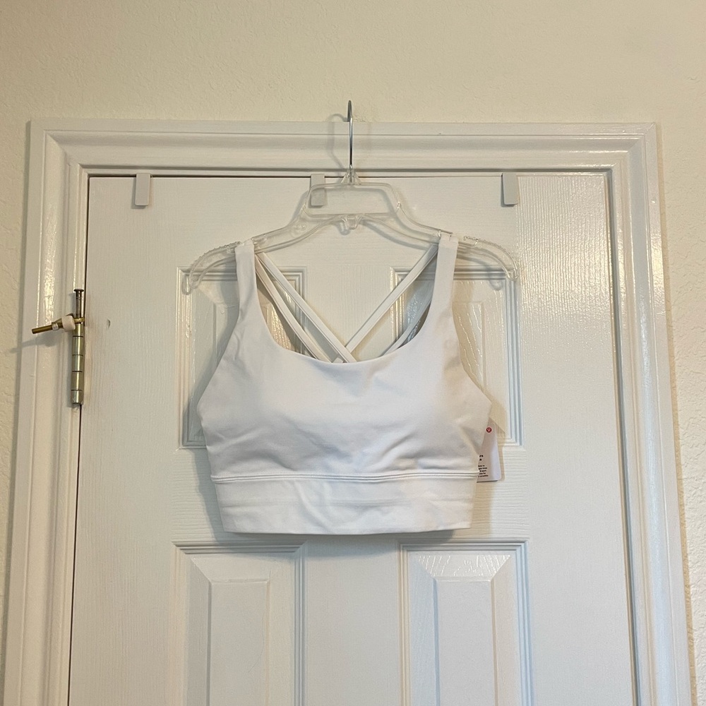 Lululemon Energy Bra Long Line Size 8 White